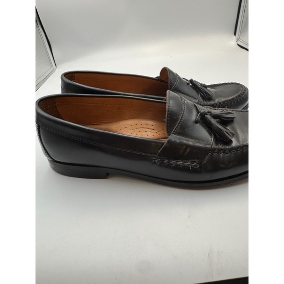 Johnston & Murphy Other - Johnston & Murphy Mens Black Leather Tassel Loafers 12 M Brazil 15-1095
